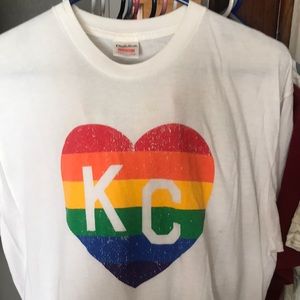 Charlie Hustle Kansas City Gay Pride heart tshirt